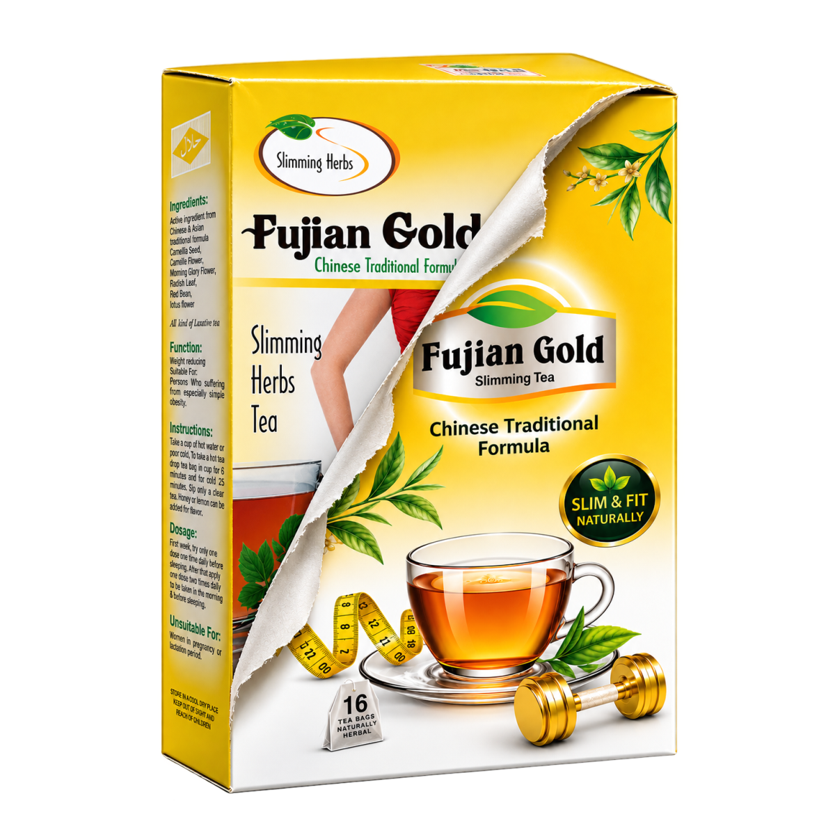 Fujian Gold Diet Tea New Box
